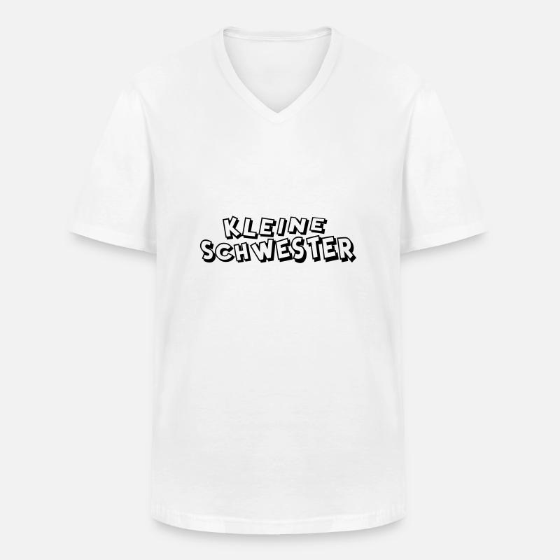 Kleine Schwester - Männer-T-Shirt mit V-Ausschnitt - Weiß