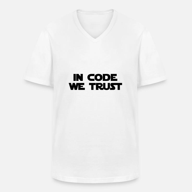 Computer / Developer / Geek / Code / Funny - Men's V-Neck T-Shirt - white