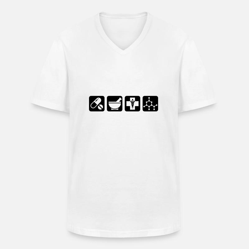 Apotheke Geschenk Apotheker - Männer-T-Shirt mit V-Ausschnitt - Weiß