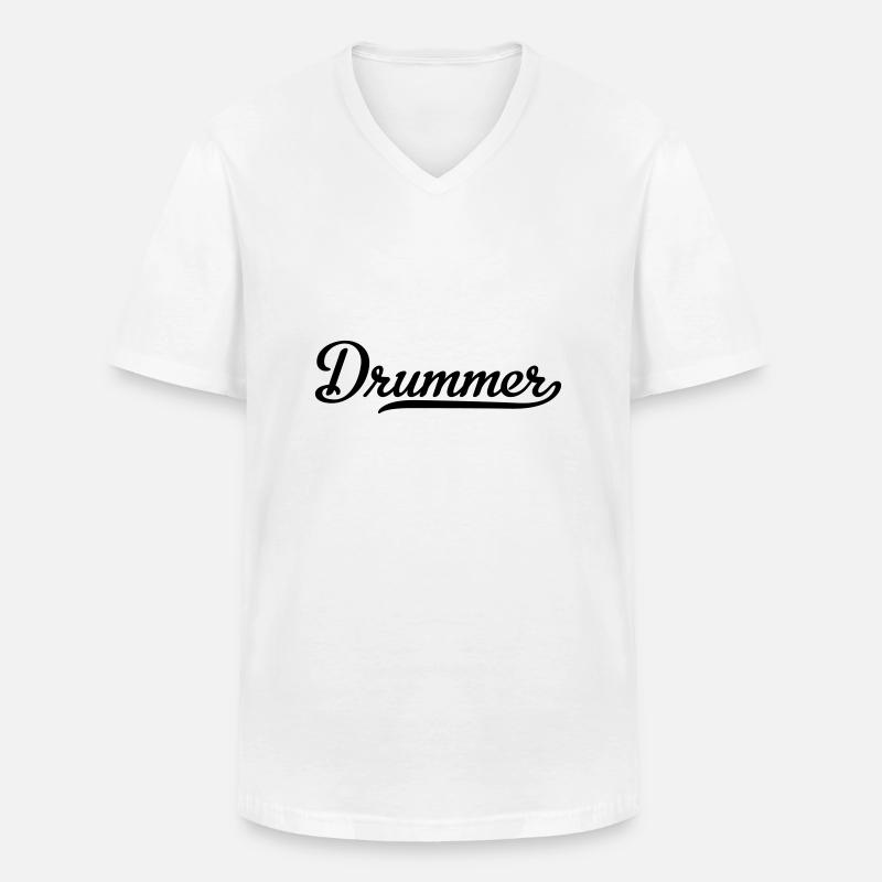 drummer - Männer-T-Shirt mit V-Ausschnitt - Weiß