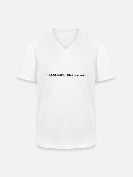 Pi - Men's V-Neck T-Shirt - white