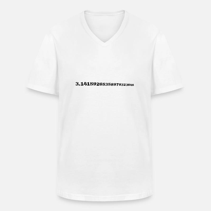 Pi - T-shirt col V Homme - blanc
