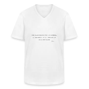 Currency Shadok only 01 - Men's V-Neck T-Shirt - white - Front - AI Model Male 185 light (185cm)