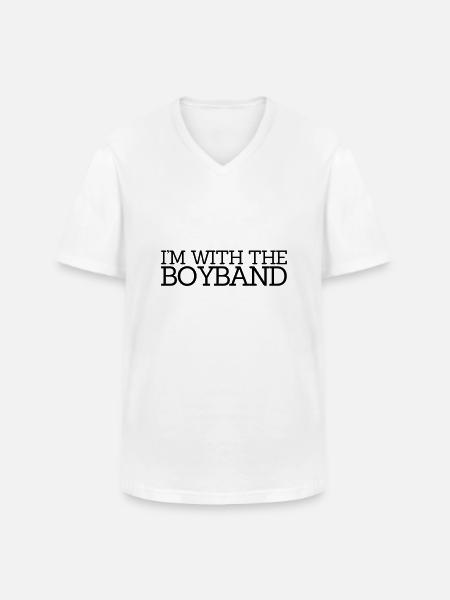 I'm With The Boyband - Men's V-Neck T-Shirt - white