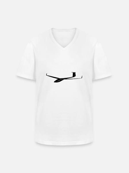 gliding glider asw 24 - Men's V-Neck T-Shirt - white