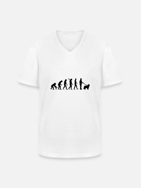 Bearded Collie - Men's V-Neck T-Shirt - white