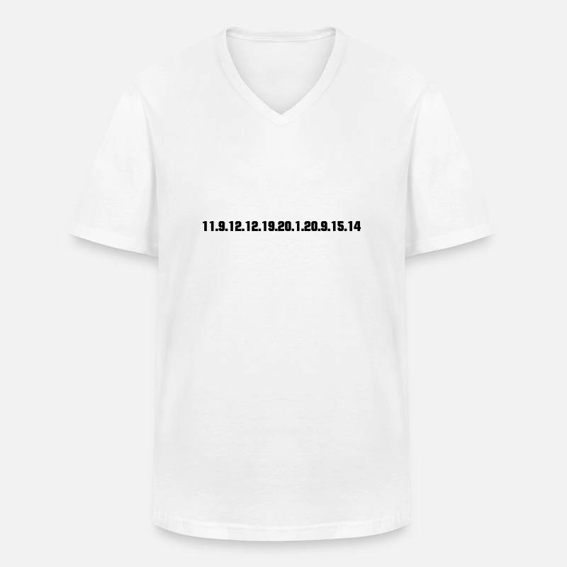 "Killstation" in Zahlen - Männer-T-Shirt mit V-Ausschnitt - Weiß