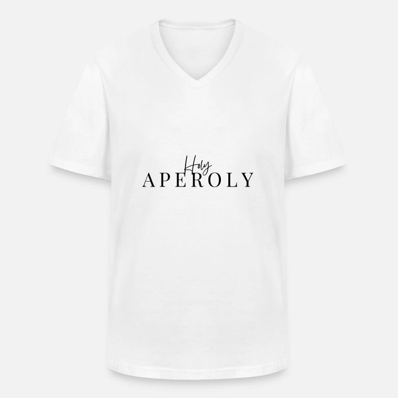 holy aperoly - Männer-T-Shirt mit V-Ausschnitt - Weiß