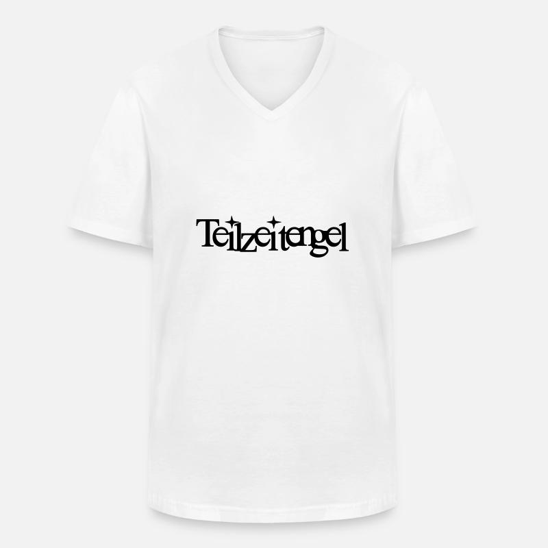 Teufel? Engel? Teilzeitengel! - Männer-T-Shirt mit V-Ausschnitt - Weiß