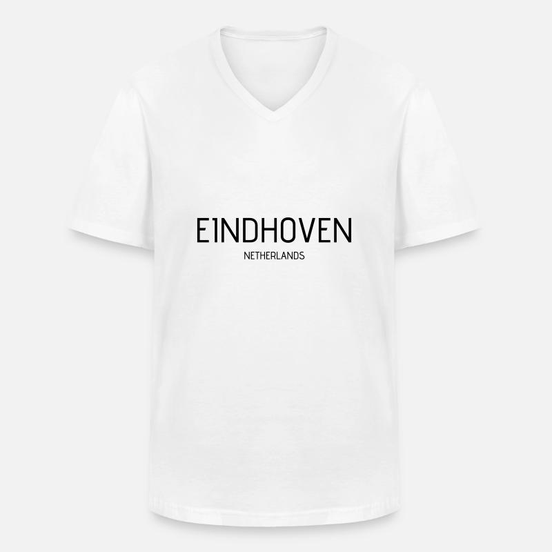 eindhoven - Männer-T-Shirt mit V-Ausschnitt - Weiß
