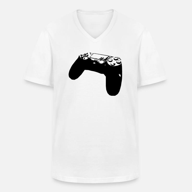 controller - Men's V-Neck T-Shirt - white