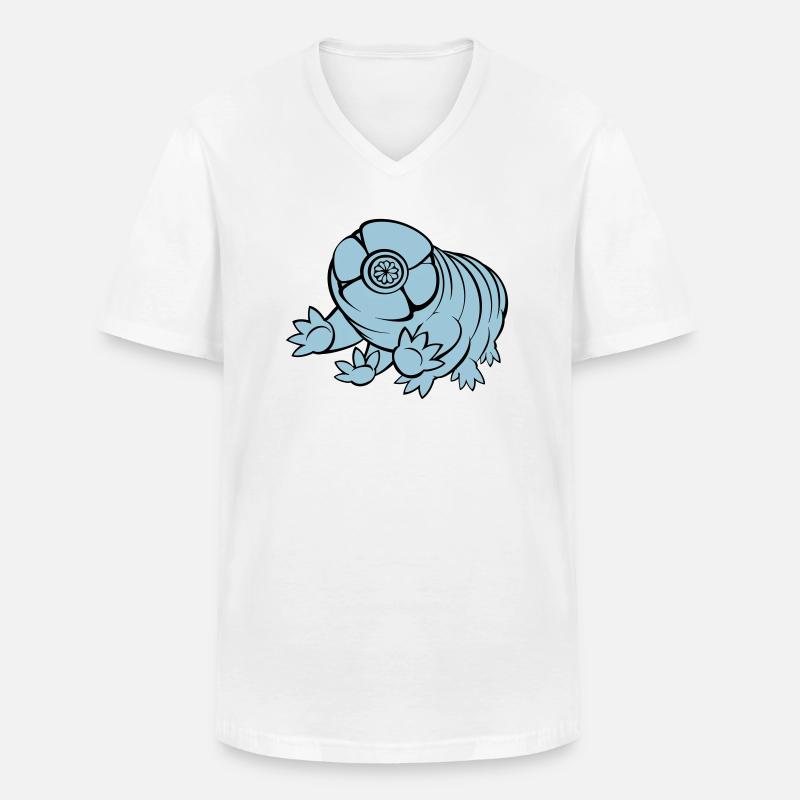 Bärtierchen Tardigrade - Männer-T-Shirt mit V-Ausschnitt - Weiß