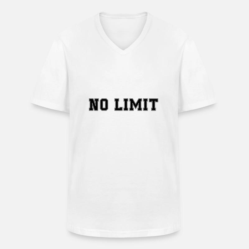 no limit - Männer-T-Shirt mit V-Ausschnitt - Weiß