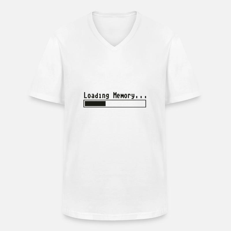 Loading Memory... - Männer-T-Shirt mit V-Ausschnitt - Weiß