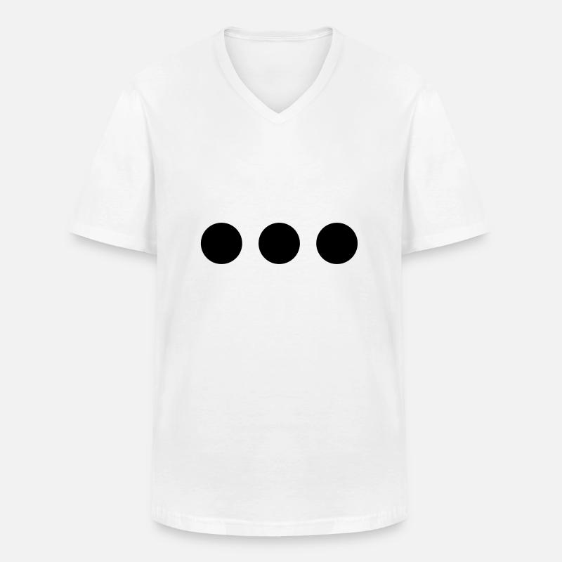 dotdotdot - Männer-T-Shirt mit V-Ausschnitt - Weiß