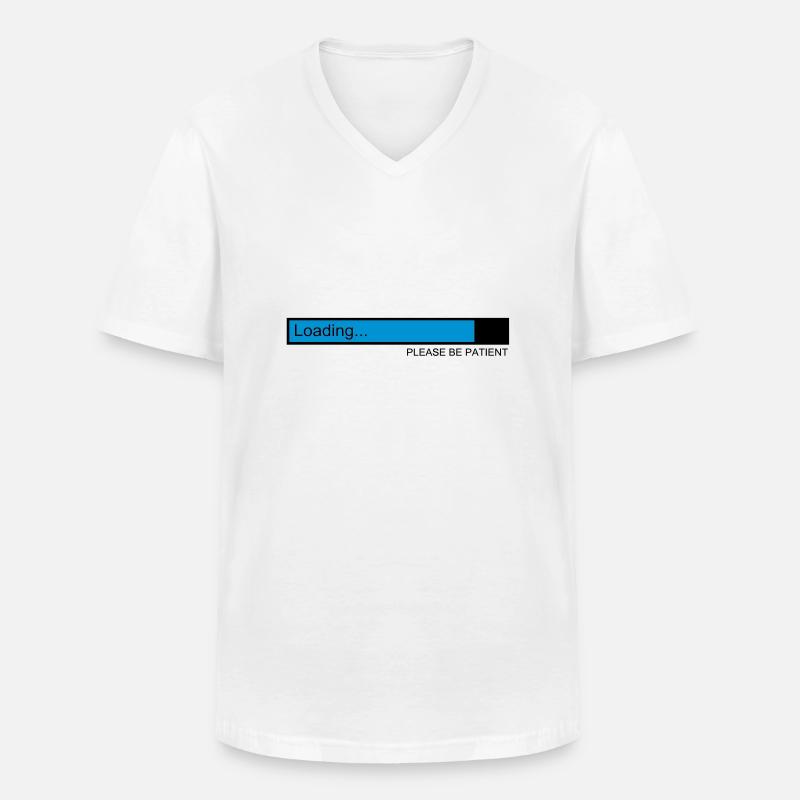 loading / ladebalken / pc / download - Männer-T-Shirt mit V-Ausschnitt - Weiß
