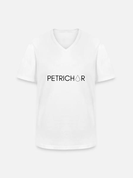 PETRICHOR - Männer-T-Shirt mit V-Ausschnitt - Weiß