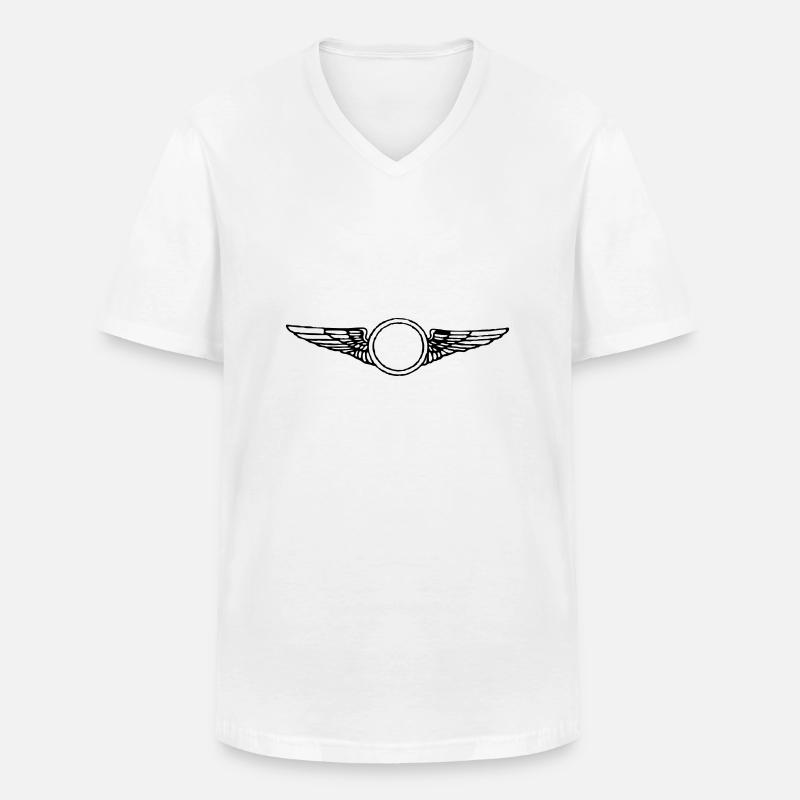 wing_vec_1 de - Männer-T-Shirt mit V-Ausschnitt - Weiß
