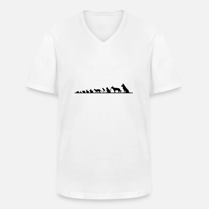Haustiere - Männer-T-Shirt mit V-Ausschnitt - Weiß