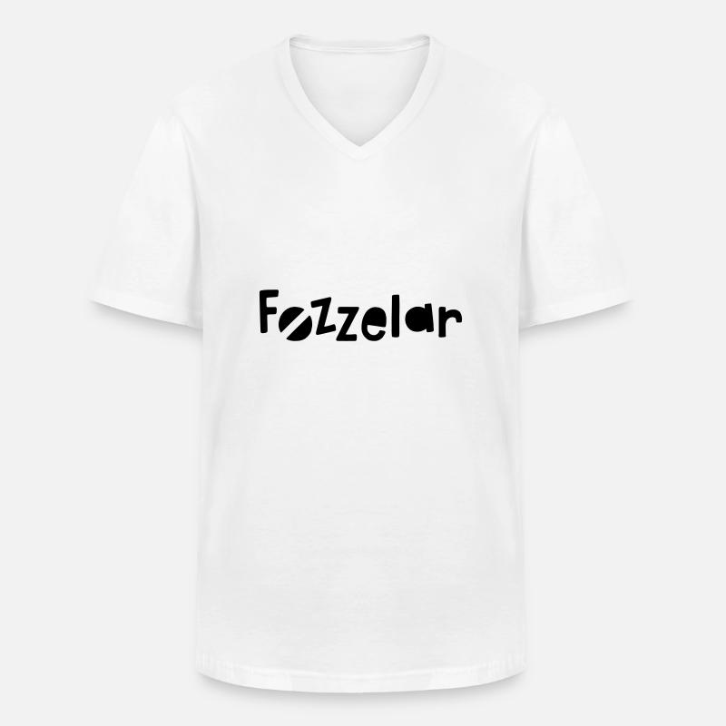 Føzzelar - Männer-T-Shirt mit V-Ausschnitt - Weiß