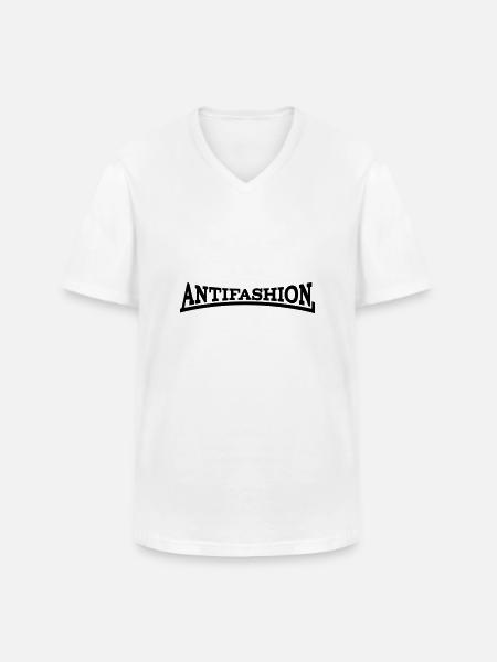 Antifashion - Männer-T-Shirt mit V-Ausschnitt - Weiß