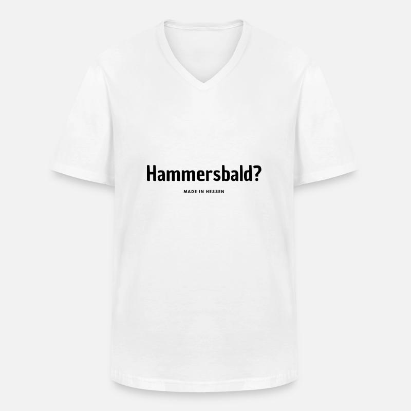 Hammesbald! - Männer-T-Shirt mit V-Ausschnitt - Weiß