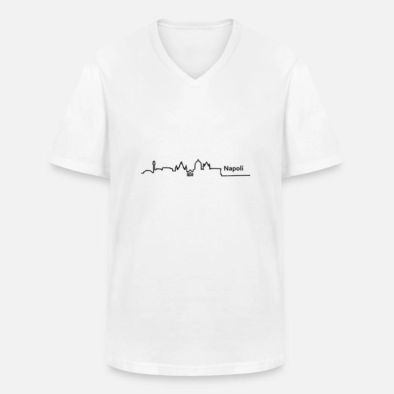 napoli skyline - Männer-T-Shirt mit V-Ausschnitt - Weiß