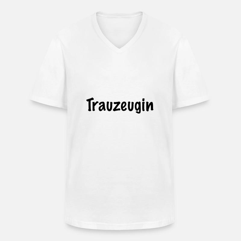 trauzeugin - Männer-T-Shirt mit V-Ausschnitt - Weiß