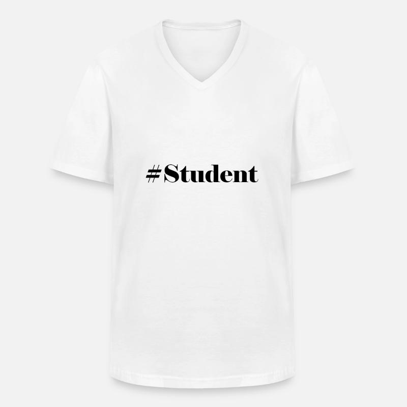 #Student logo - Men's V-Neck T-Shirt - white