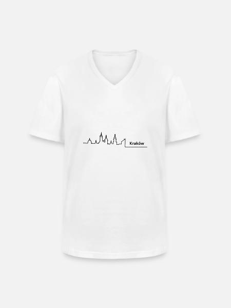 krakow krakow skyline - Men's V-Neck T-Shirt - white