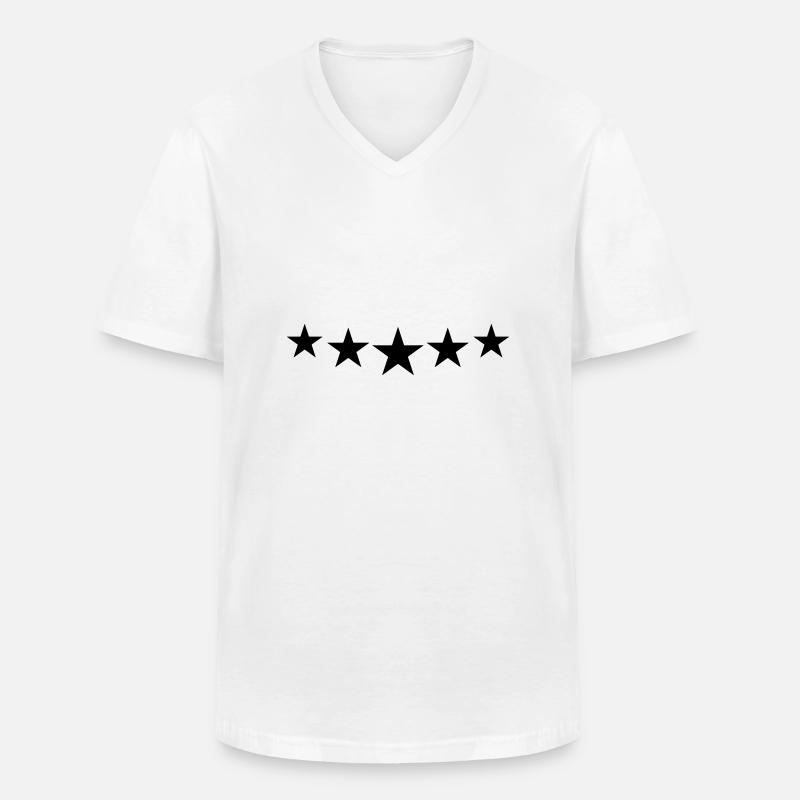 stars - Männer-T-Shirt mit V-Ausschnitt - Weiß