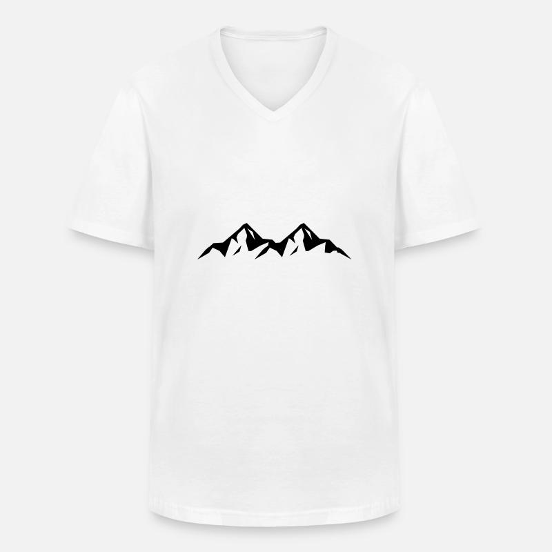 mountains - Männer-T-Shirt mit V-Ausschnitt - Weiß