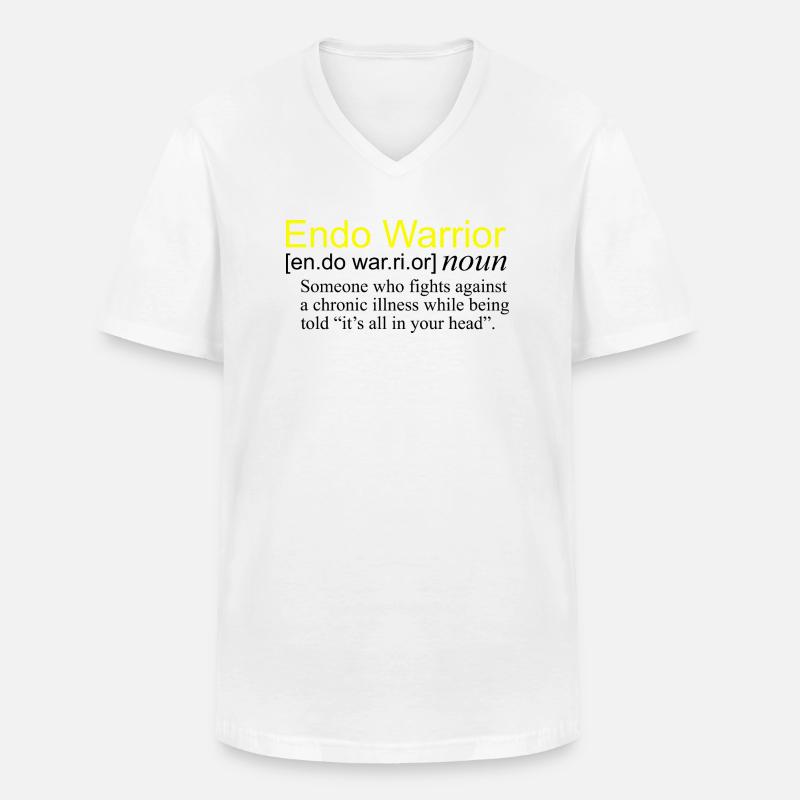 Definition Endo Warrior - Männer-T-Shirt mit V-Ausschnitt - Weiß
