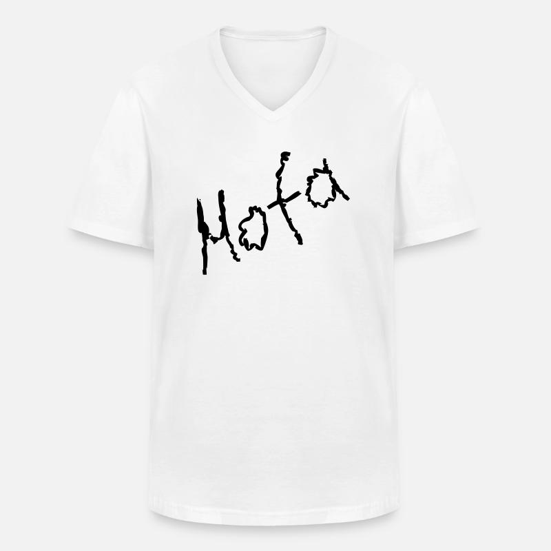 Mofa - Männer-T-Shirt mit V-Ausschnitt - Weiß