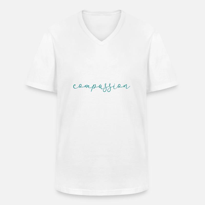 Mitleid - Männer-T-Shirt mit V-Ausschnitt - Weiß