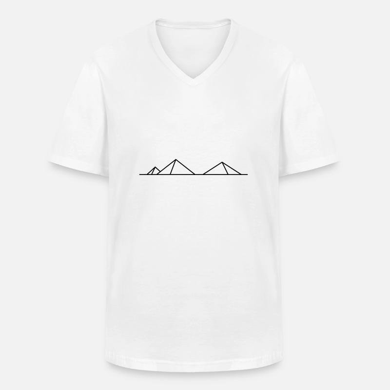 Pyramiden - Männer-T-Shirt mit V-Ausschnitt - Weiß