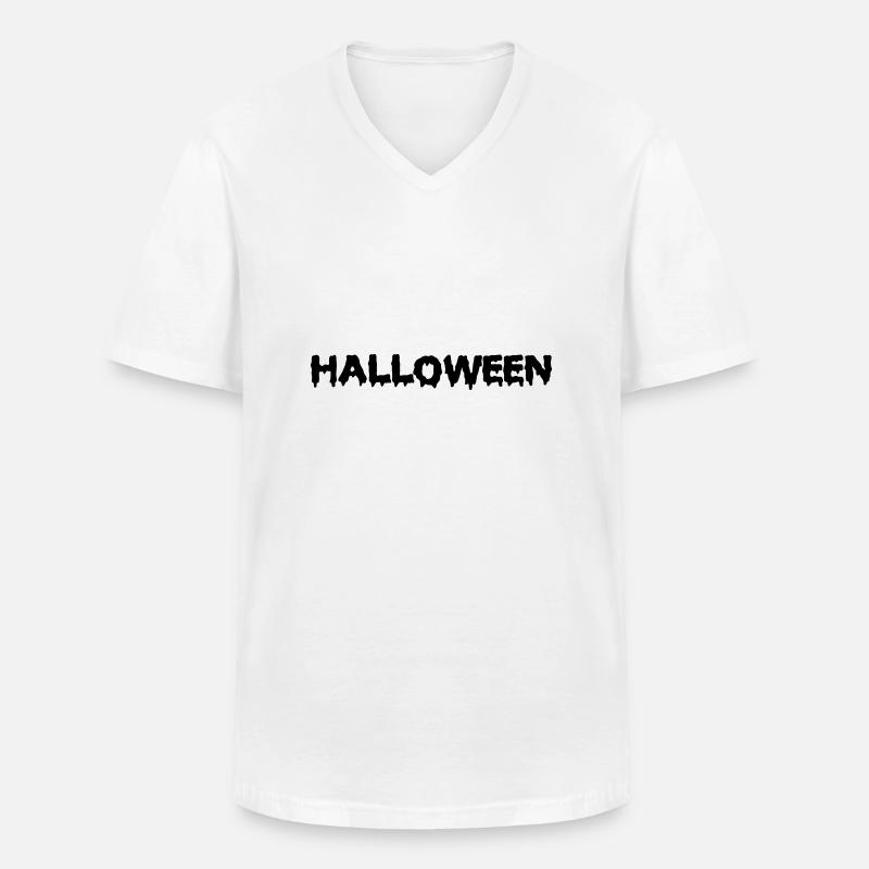 Halloween - Männer-T-Shirt mit V-Ausschnitt - Weiß