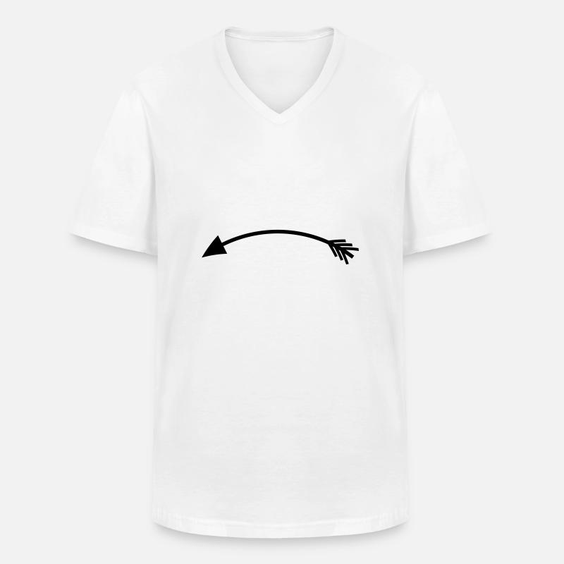 Pfeil links - Männer-T-Shirt mit V-Ausschnitt - Weiß