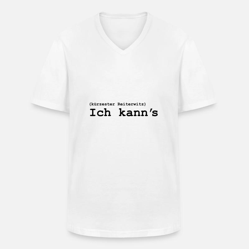 ich_kanns - Männer-T-Shirt mit V-Ausschnitt - Weiß