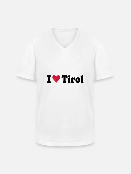 Tirol - Männer-T-Shirt mit V-Ausschnitt - Weiß