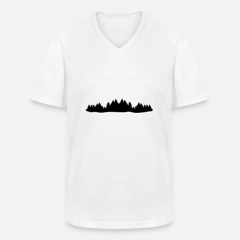 Wald, Bäume - Männer-T-Shirt mit V-Ausschnitt - Weiß