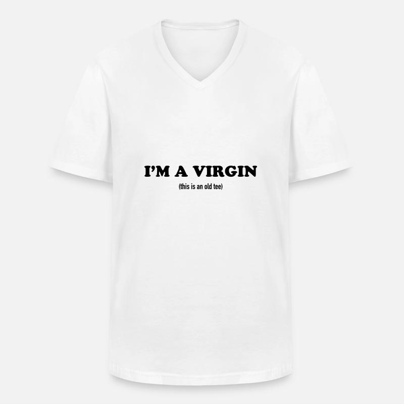 I'M A VIRGIN - Männer-T-Shirt mit V-Ausschnitt - Weiß