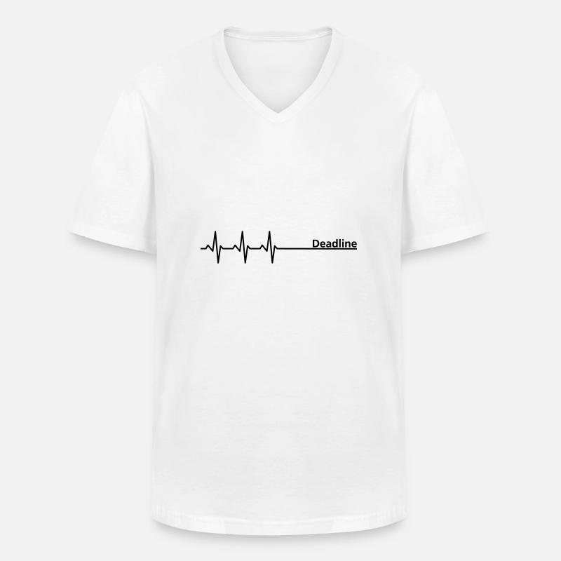 Deadline ;) - Männer-T-Shirt mit V-Ausschnitt - Weiß
