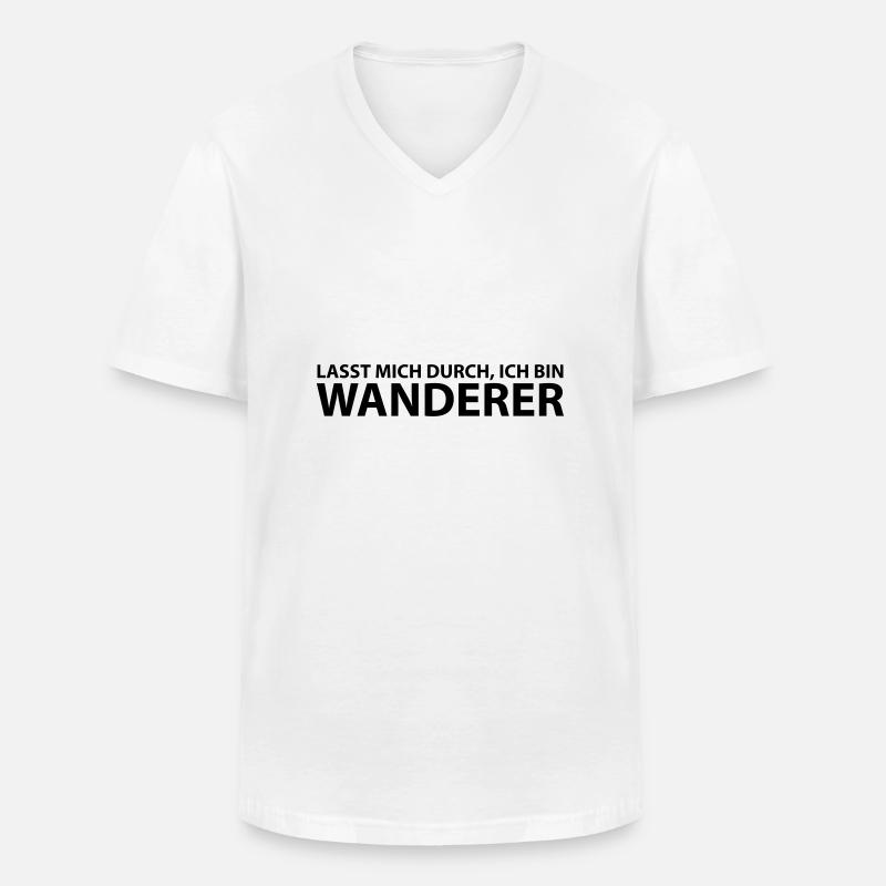 wanderer - Männer-T-Shirt mit V-Ausschnitt - Weiß