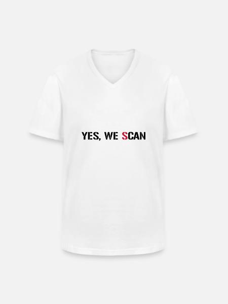 Yes, We Scan NSA PRISM - Men's V-Neck T-Shirt - white