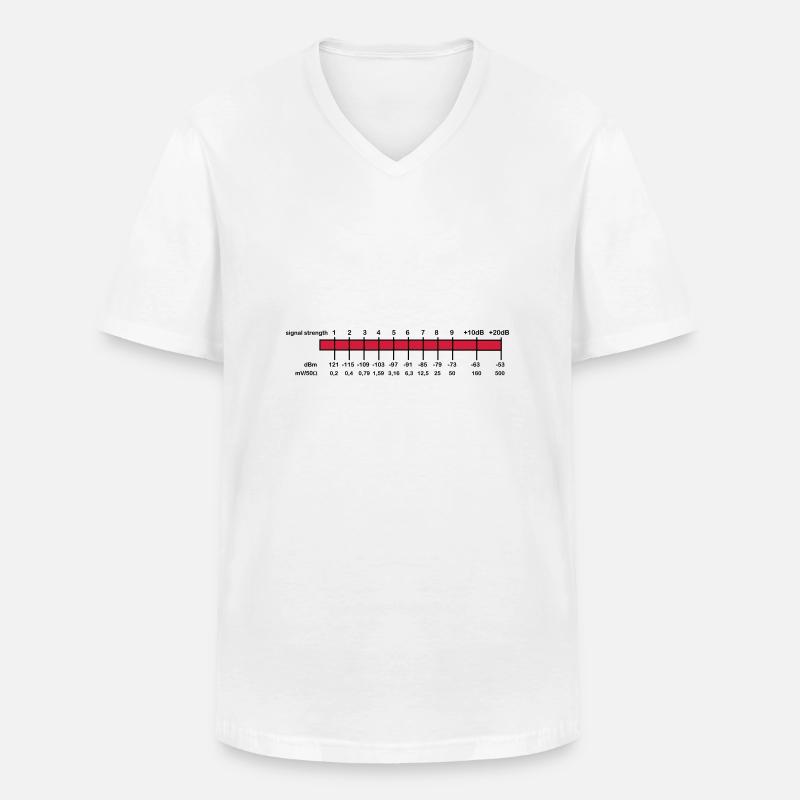 S-Meter - Männer-T-Shirt mit V-Ausschnitt - Weiß