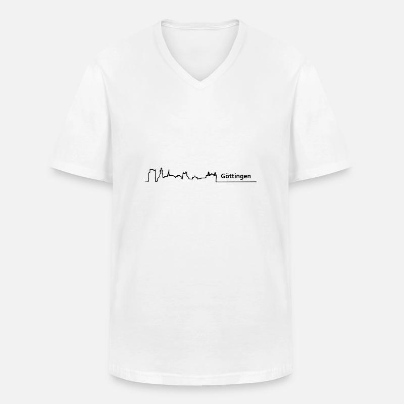 goettingen skyline - Männer-T-Shirt mit V-Ausschnitt - Weiß
