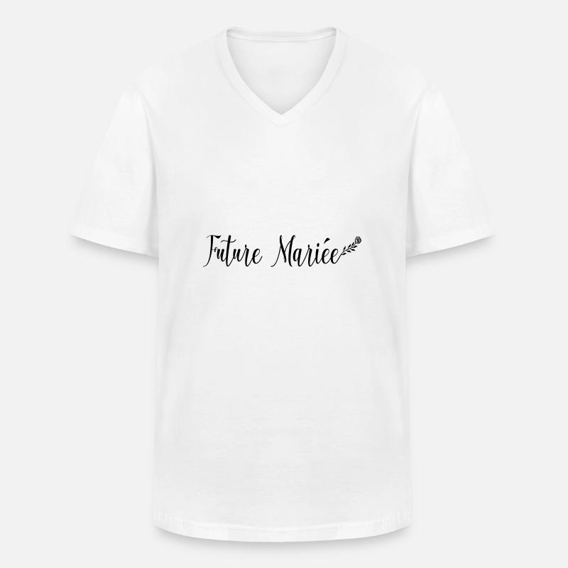 future marie - Männer-T-Shirt mit V-Ausschnitt - Weiß