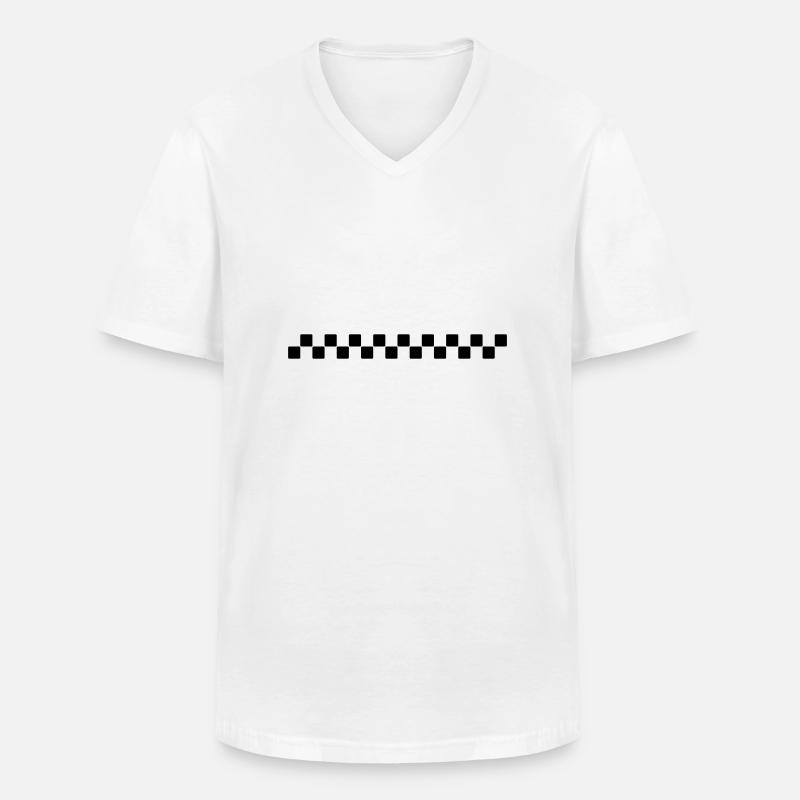 ska karos 1 - Männer-T-Shirt mit V-Ausschnitt - Weiß