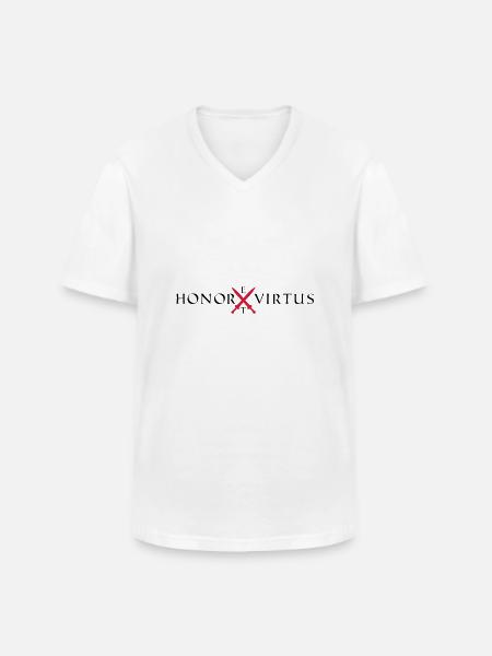 Honor Virtus 2 - Männer-T-Shirt mit V-Ausschnitt - Weiß